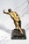 Commanding Vintage Borghese Gladiator Statue Cast Metal Sculpture Statue Marble Base Mid Century Modern Grand Tour Neoclassical For Sale - Image 10 of 15