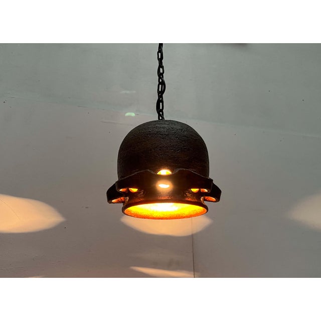 Mid-Century Modern Brutalist Danish Studio Pottery Pendant Lamps, 1960s, Set of 2 For Sale - Image 15 of 18