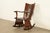 J. Dieudonné Antique Belgian Mission Oak Arts & Crafts Rocking Chair, Circa 1910 For Sale - Image 14 of 14