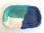 Contemporary Organic Modernist Vintage 1997 Studio Pottery Drip Glaze Colorblock Artisan Ceramic Serving Platter For Sale - Image 11 of 13