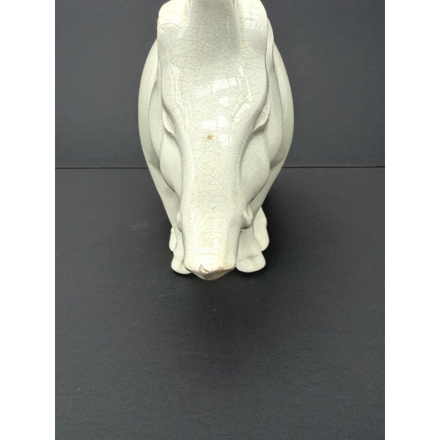 Art Deco Statue of Boar in Glazed and Crackled Earthenware by Charles Lemanceau for Saint Clement, 1930s For Sale - Image 6 of 8