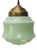 French Art Deco Green Clichy Glass Pendant Lamp For Sale