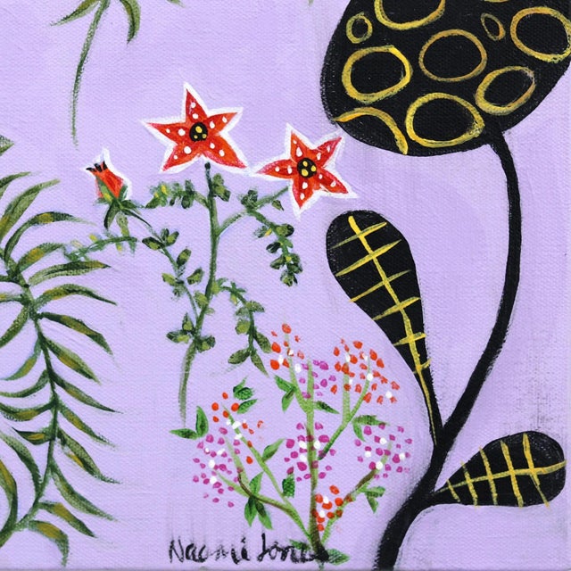 "Red Squirrel on Lavender" Original Artwork by Naomi Jones For Sale In Los Angeles - Image 6 of 9