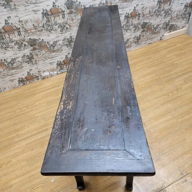 Antique Shanxi Province Elm Sofa Table For Sale - Image 9 of 10