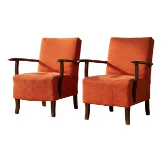 Vintage Lounge Chairs, Czechoslovakia, 1950s, Set of 2 For Sale