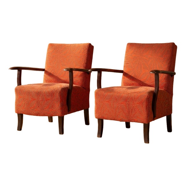 Vintage Lounge Chairs, Czechoslovakia, 1950s, Set of 2 For Sale