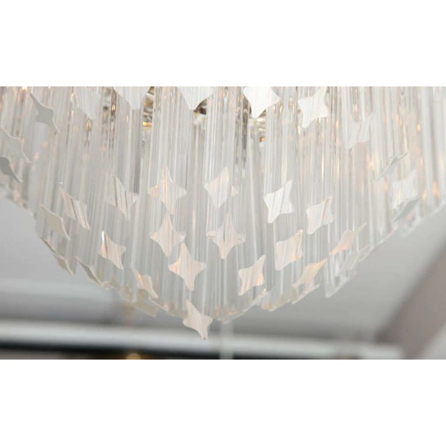Glass Seven-Tier Venini Chandelier For Sale - Image 7 of 8