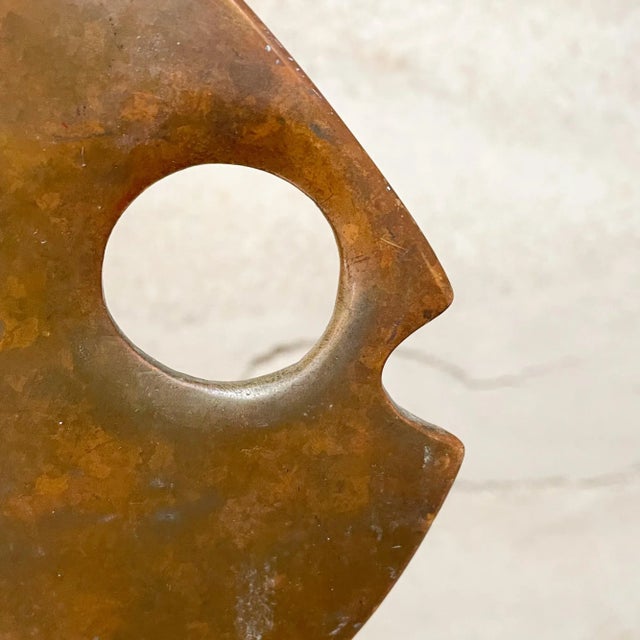 1970s Modernist Sculpture Bronze Fish Marble 39/500 For Sale - Image 10 of 12