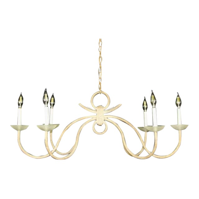 Fine Arts Lamps Co. Six Branch Light Fixture Chandelier For Sale