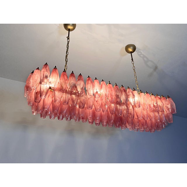 Pink Alabaster Murano Glass Poliedri Chandelier by Carlo Scarpa, 1990 For Sale - Image 13 of 18