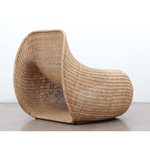 Snug Lounge Chair in Rattan For Sale - Image 5 of 13
