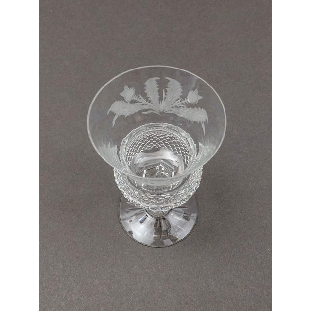 Transparent Mid 20th Century Edinburgh Crystal Scotland Thistle Champagne Sherbet Glasses- Set of 5 For Sale - Image 8 of 10