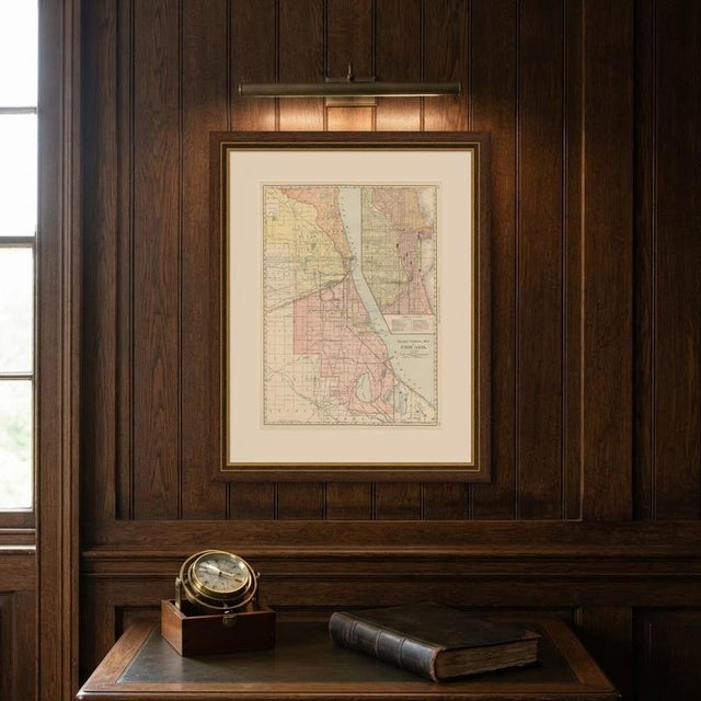 Antique Map of Chicago Railway Terminals The Windy City by Ran McNally, 1899 For Sale - Image 10 of 12