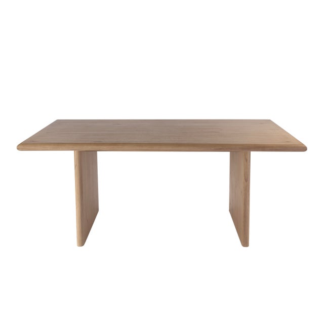 Spritely Home Accent Furniture Halmstad 74 in. W Rectangular Wood Panel Dining Table, Blonde Oak For Sale - Image 4 of 8