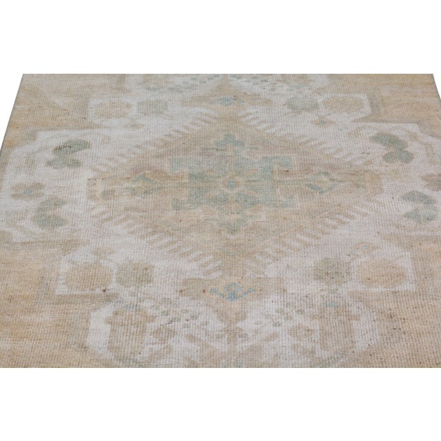 Vintage Turkish Anatolian Hand Knotted Wool Rug, 3'2"x11' For Sale - Image 4 of 4