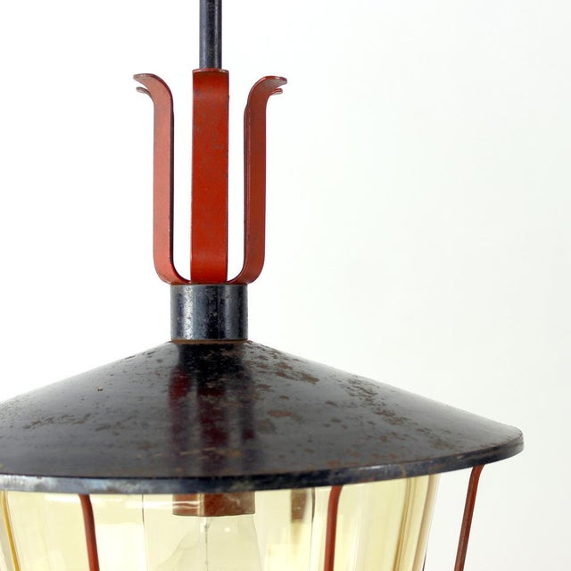 Vintage Railway Ceiling Pendant, Former Czechoslovakia, 1940s For Sale - Image 10 of 11