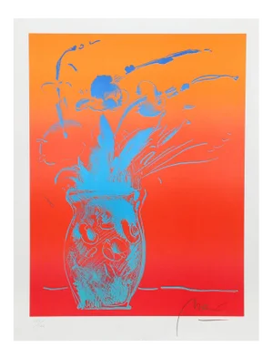 Peter Max, Blue Vase, Lithograph