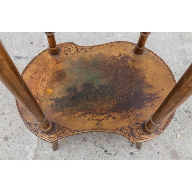 Antique French Louis XV Style Kidney-Shaped Vernis Martin Side Table, 1895 For Sale - Image 10 of 13