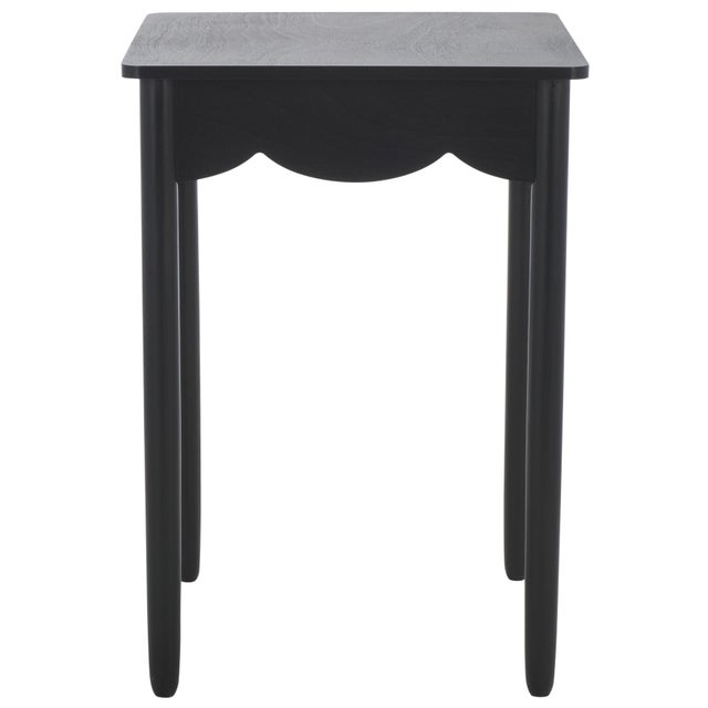 Wood Paislyn Accent Table in Matte Black For Sale - Image 7 of 7