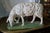 Vintage Hand-Painted English Country Grazing Sheep Sculpture on Green Plinth For Sale - Image 12 of 18