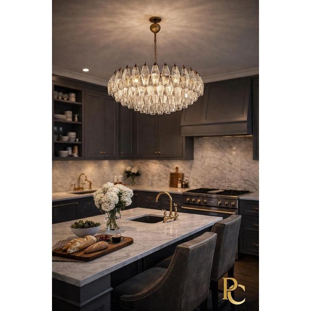 1990s Murano Glass Chandeliers, 1990, Set of 2 For Sale - Image 5 of 15