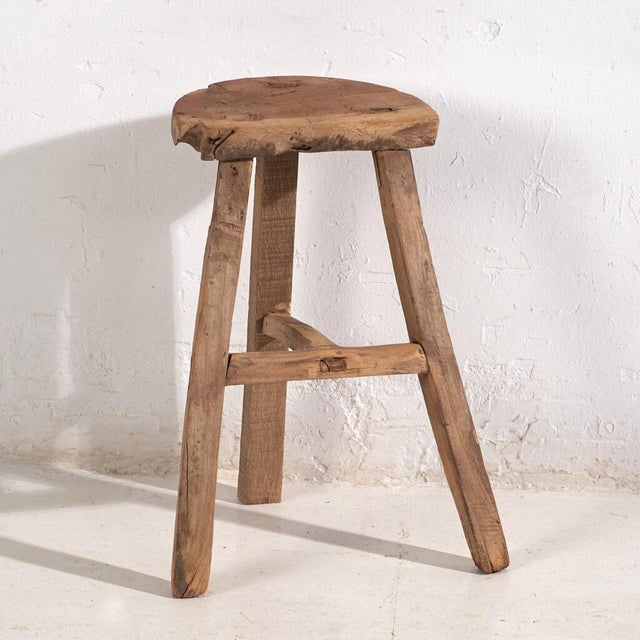 Antique Wooden Stool, 1900s For Sale - Image 6 of 6