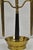 Mid 20th Century Tommi Parzinger Style Mid Century Modern Tall Brass Hurricane Shade Candelabra For Sale - Image 5 of 12