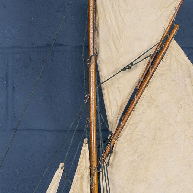 Vintage English Carved Hull Pond Yacht, 1930 For Sale - Image 15 of 18