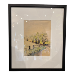 Vintage French Watercolor Drawing 1942