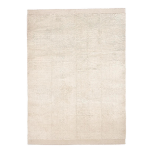 1970s Turkish Organic Off White Wool Area Carpet