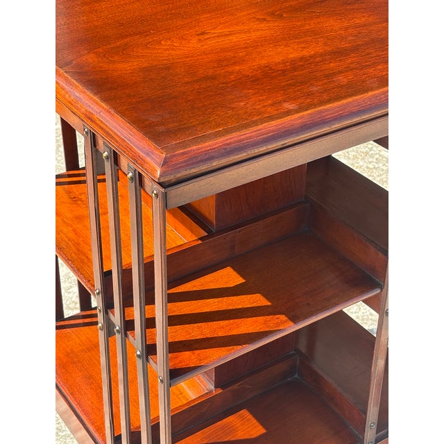 19th Century Victorian Mahogany Revolving Bookcase, 1880s For Sale - Image 9 of 10