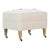 Alcott Ottoman, Cream Linen For Sale