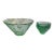 Spanish Starfish Embossed Green Glass Bowls - Set of 5 For Sale