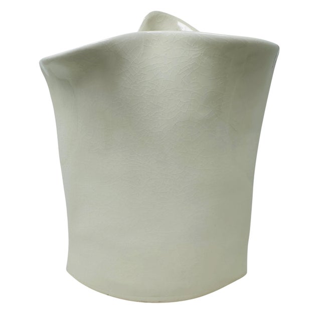 Vintage 1996 Sara Lund "Two Faces" Studio Pottery Sculptural Vase For Sale - Image 9 of 11