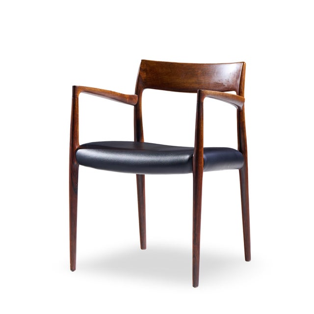 Mid-Century Modern Niels Moller Model 57 Mid Century Danish Rosewood Chair For Sale - Image 3 of 10