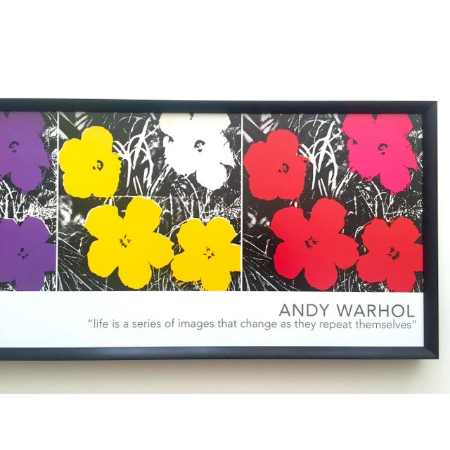 Mid-Century Modern Andy Warhol Foundation Framed Pop Art Poster Print " Flowers " 1964/67 For Sale - Image 3 of 13
