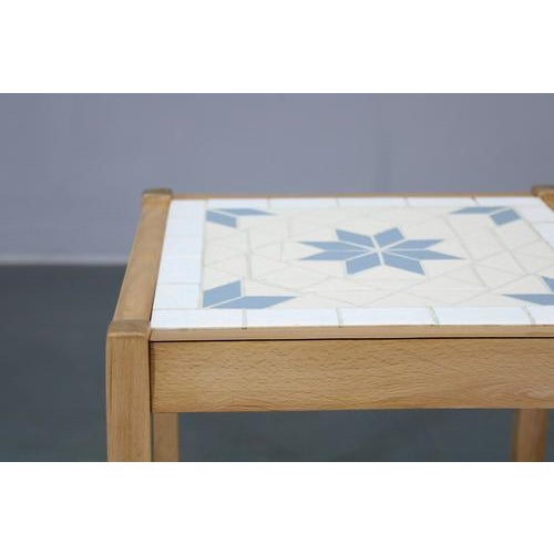 Small Tile Beech Table, Denmark, 1970s For Sale - Image 6 of 11