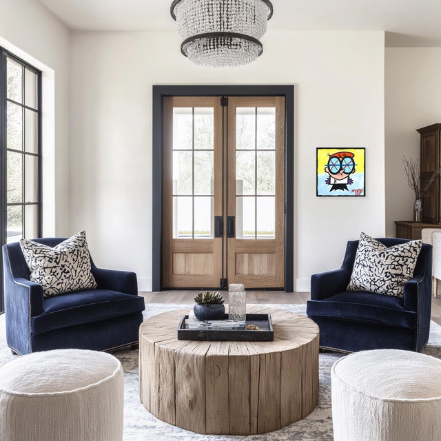 Blue Dex - Pop Art Cartoon Inspired Character Painting on Canvas Original Artwork by Randy Morales For Sale - Image 8 of 9