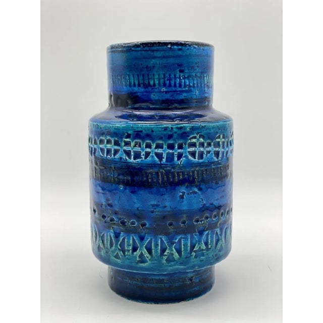 Rimini Blue Vase by Aldo Londi for Bitossi, Italy, 1970s For Sale - Image 9 of 9
