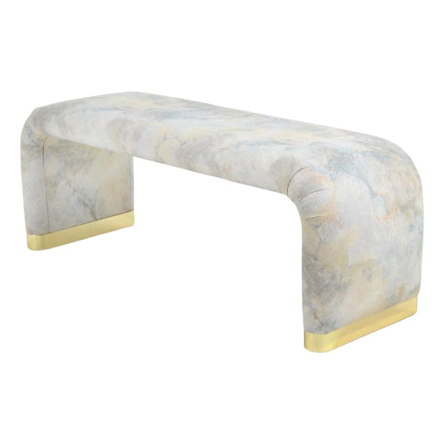 Karl Springer Style Bench For Sale
