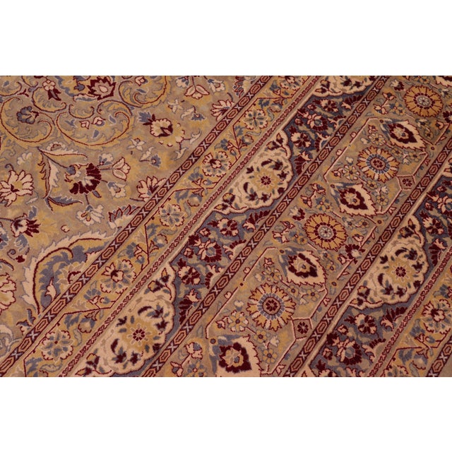 Medallion 1990's Beautiful Pak-Persian Green/Green Wool Rug - 9'2'' X 11'8'' For Sale - Image 4 of 8