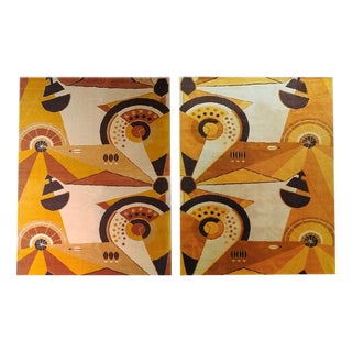 French Constructivist Pure Wool Rugs, 1950s, Set of 2 For Sale