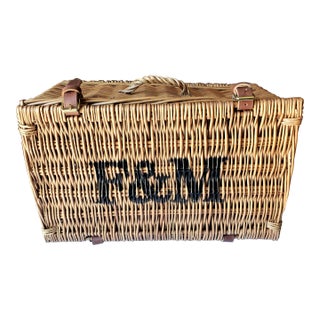 Fortnum & Mason British Wicker Storage Basket - 20" For Sale
