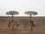 Mid 20th Century Pair of Midcentury French Guéridon Tables with Zebra Hide and Iron Tripod Bases For Sale - Image 5 of 11
