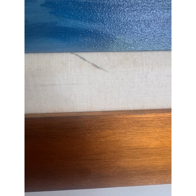 Kevin Broad “Videy / Reykjavik” Iceland Series Acrylic Landscape Painting in Gilt Frame For Sale - Image 4 of 12
