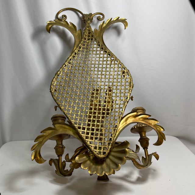 Late 19th Century French Gilded Sconce Candle Holder For Sale - Image 11 of 13