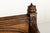 19th century english oak gothic bench a 19th century english oak gothic bench with leather seat. of large and imposing...