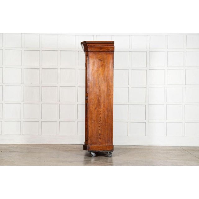 Brown 19th Century English Pine Christopher Wardrobe For Sale - Image 8 of 18
