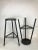 Industrial Set of Black Metal Three-Legged Bar Stools, 1960s, Italy For Sale - Image 3 of 9