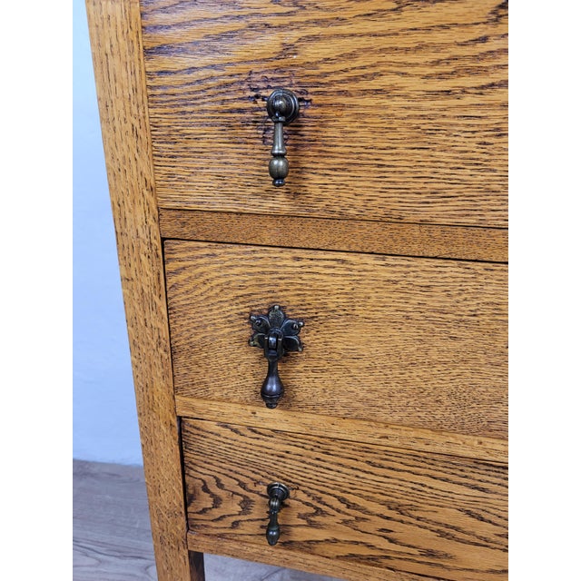 Vintage Oak Chest of Drawers, 1930 For Sale - Image 9 of 17